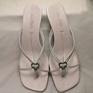 White dressy sandals